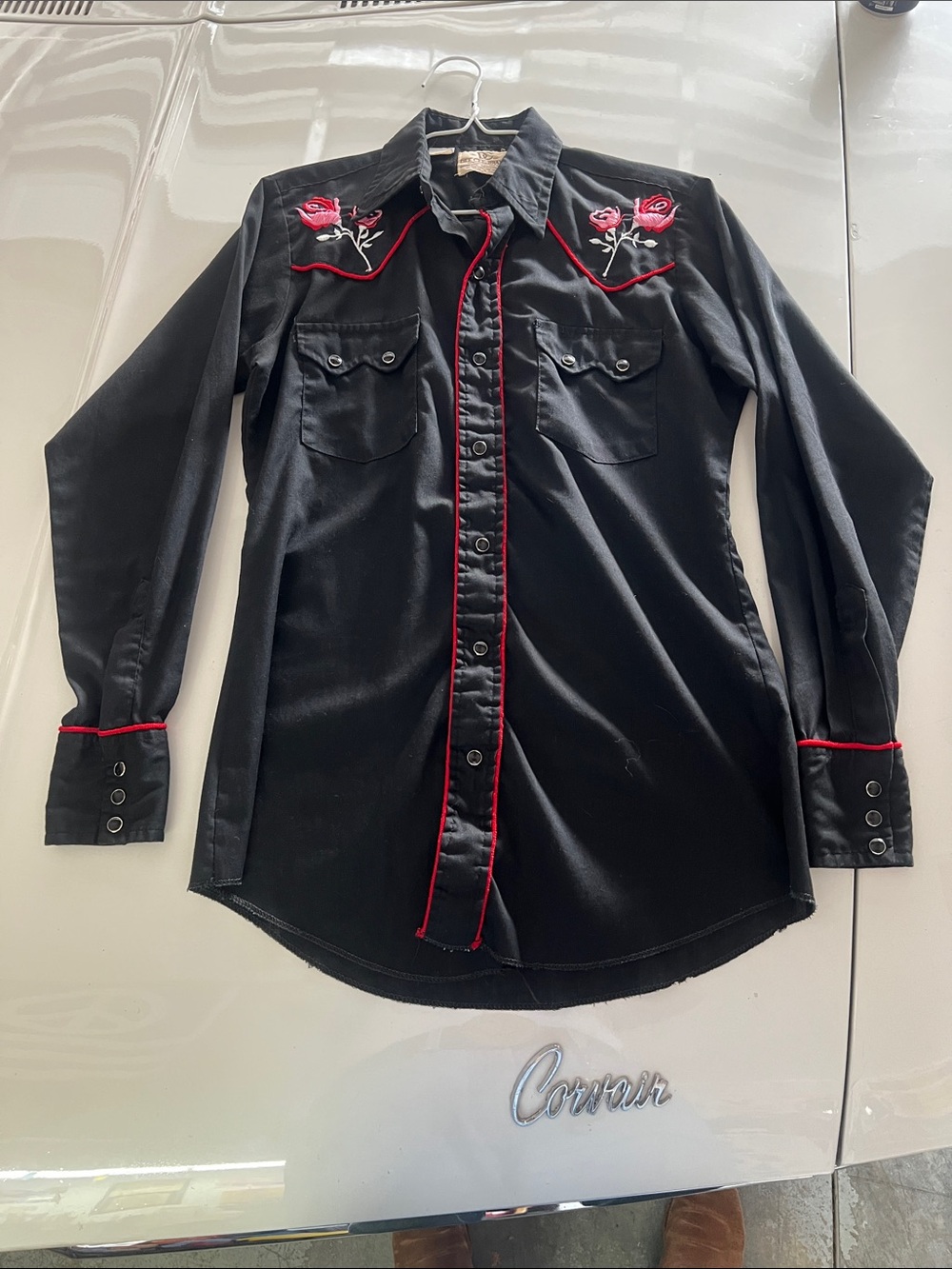 1970s Original Dee Cee Brand Western Long Sleeve Button Up, 14 1/2-33